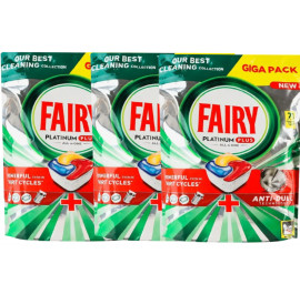 Капсулы для посудомоечных машин Fairy Platinum + ALLin1 лимон 3x71 шт