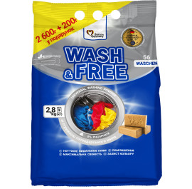 Стиральный порошок WASH & FREE универсальний 2600 г + 200 г