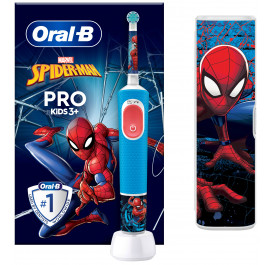 Зубная щетка электрическая Oral-B Braun Pro Kids D103.413.2KX Spiderman «Человек-Паук» + Футляр