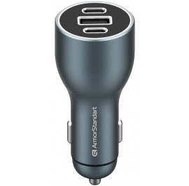 Автомобильное зарядное устройство Armorstandart Resolute Power ASPP-21 120W 2xUSB-C, USB (ARM70026)