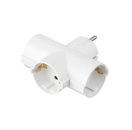Разветвитель 2E 3xType F 16A White (2E-AD0103WH)