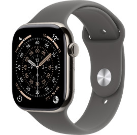 Смарт-часы Apple Watch Series 11 GPS + eSIM 42mm Natural Titanium Case with Stone Grey Sport Band - S/M