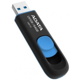 Купить Флеш USB A-DATA UV128 64GB USB 3.0 Black/Blue (AUV128-64G-RBE) Купить Флеш USB A-DATA UV128 64GB USB 3.0 Black/Blue (AUV128-64G-RBE)