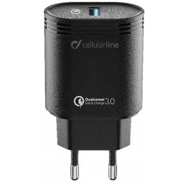 Купить Сетевое зарядное устройство Cellular Line USB QC 3.0 black (ACHHUUSBQCK) Купить Сетевое зарядное устройство Cellular Line USB QC 3.0 black (ACHHUUSBQCK)