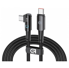 Кабель синхронизации данных Armorstandart AT-C1D USB Type-C to 90-degree USB Type-C 100W 1,2m Black (ARM75870)