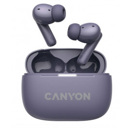 Наушники вкладыши беспроводные TWS Canyon OnGo TWS-10 ANC ENC Purple (CNS-TWS10PL)