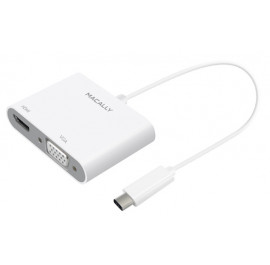Купить Переходник Macally USB-C to VGA and HDMI 4K White (UCVH4K) Купить Переходник Macally USB-C to VGA and HDMI 4K White (UCVH4K)