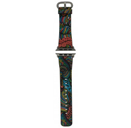 Купить Ремешок для смарт-часов Molife Apple Watch Classic Leather Band Flowers Green 38mm Купить Ремешок для смарт-часов Molife Apple Watch Classic Leather Band Flowers Green 38mm