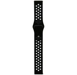 Купить Ремешок для смарт-часов Molife GearSport Silicone Nike Sport Band Black/Grey 20mm Купить Ремешок для смарт-часов Molife GearSport Silicone Nike Sport Band Black/Grey 20mm