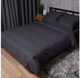Комплект постельного белья Moon&Star Satin Stripe Dark Serenity 143х210 нав. 2х40х60 (MS-820008590)