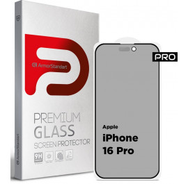 Защитное стекло для смартфона Armorstandart Pro Anti-spy Matte for Apple iPhone 16 Pro Black (ARM79399)