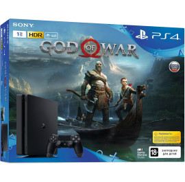 Купить Игровая приставка Sony PlayStation 4 Slim 1Tb Black (God of War) Купить Игровая приставка Sony PlayStation 4 Slim 1Tb Black (God of War)