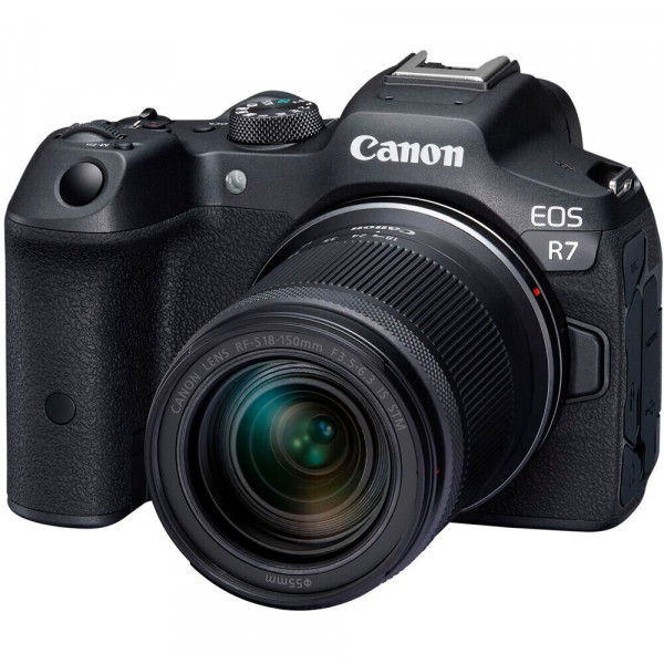 Акция на Фотокамера бездзеркальна Canon EOS R7+RF-S 18-150 IS STM (5137C040) от Comfy UA