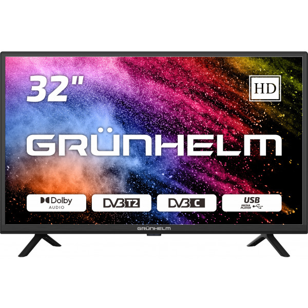 Акция на Телевізор Grunhelm 32H300-T2 от Comfy UA