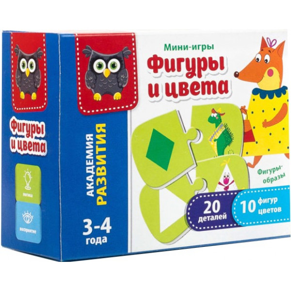 Акция на Пазли картонні (3-4 роки) Vladi Toys Міні-гра "Фігури і кольору" (рус) (VT5111-04) от Comfy UA