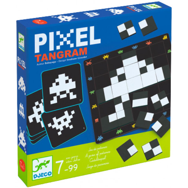 Акція на Настільна гра розвиваюча (8+) Djeco "Pixel Tamgram" (DJ08443) від Comfy UA