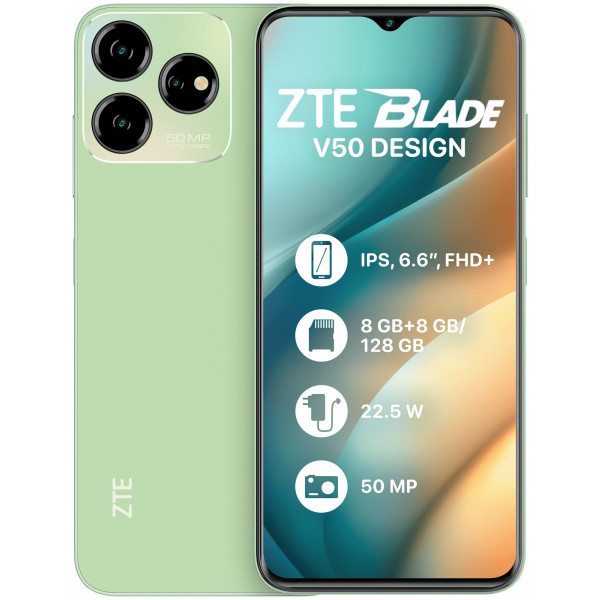 Акція на Смартфон ZTE Blade V50 Design 8/128Gb Green від Comfy UA