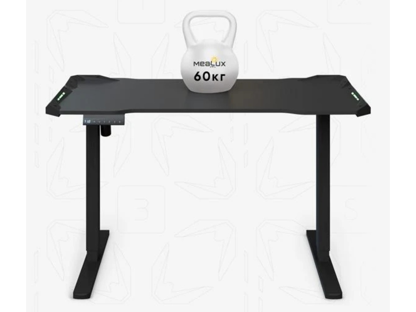 Стіл з електрорегулюванням висоти Mealux PowerDesk Carbon RGB (EVO-201 Carbon / B) — фото 7