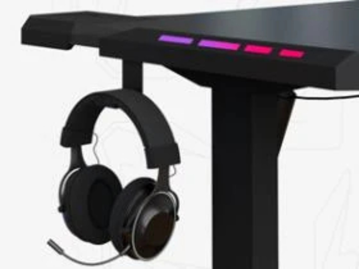 Стіл з електрорегулюванням висоти Mealux PowerDesk Carbon RGB (EVO-201 Carbon / B) — фото 5