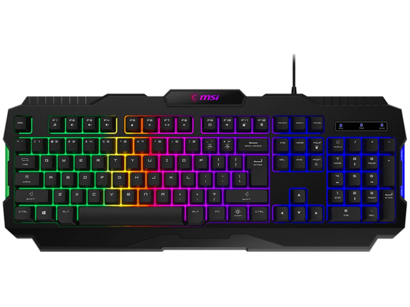 Клавіатура дротова ігрова MSI FORGE GK100 EN/UKR/RU, Black