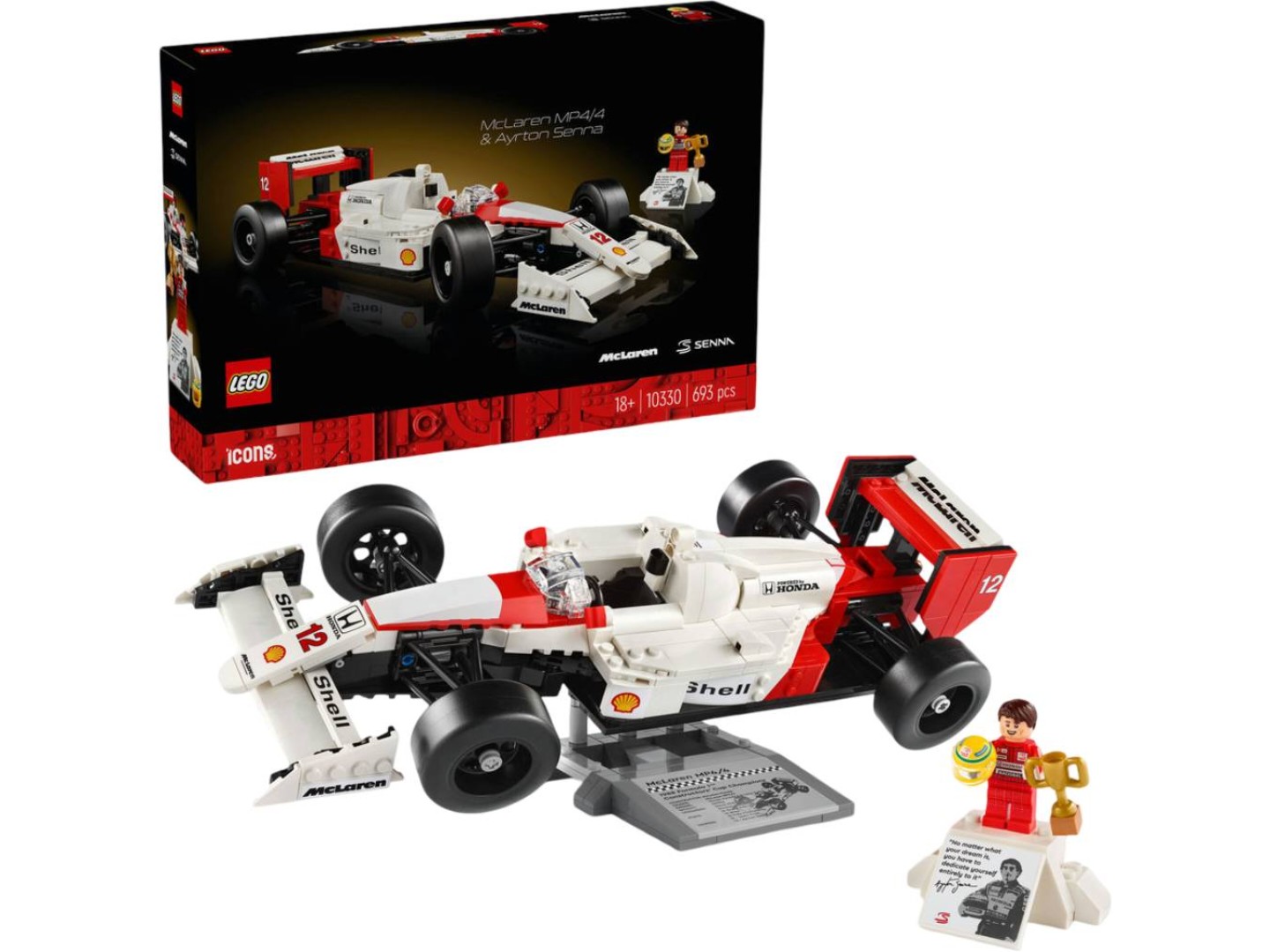 Конструктор LEGO ICONS McLaren MP4/4 і Айртон Сенна (10330) — фото 1
