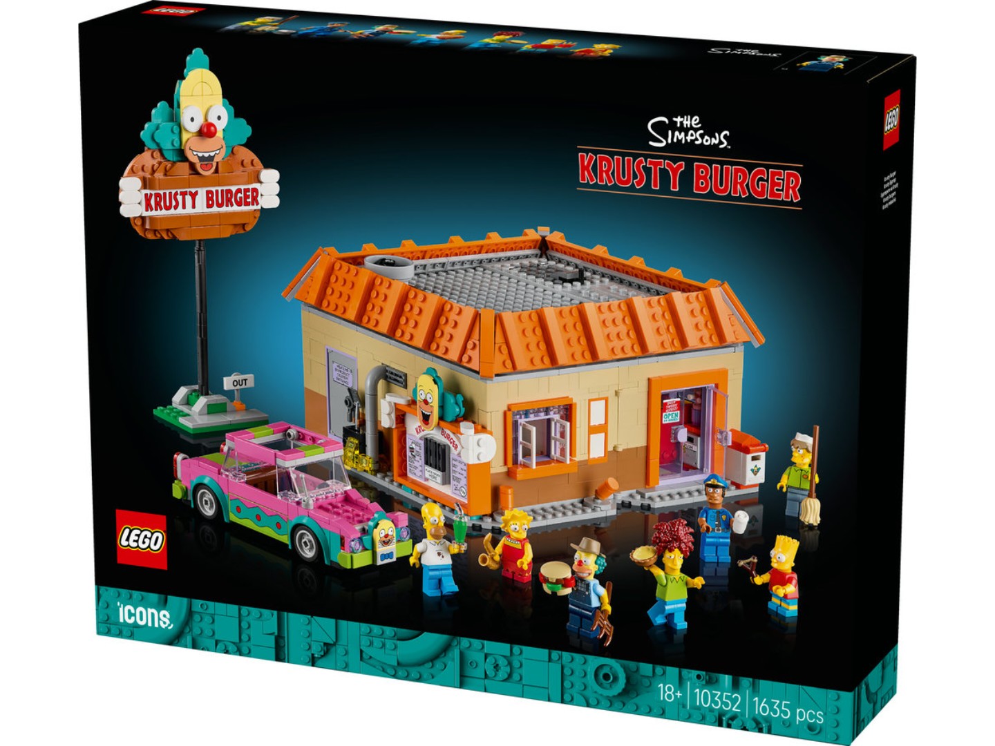 Конструктор LEGO Icons The Simpsons™: Krusty Бургер (10352) — фото 12