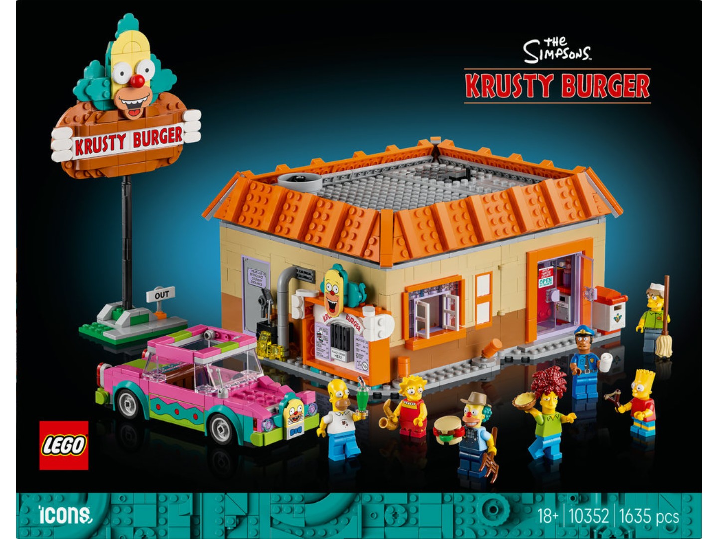 Конструктор LEGO Icons The Simpsons™: Krusty Бургер (10352) — фото 11