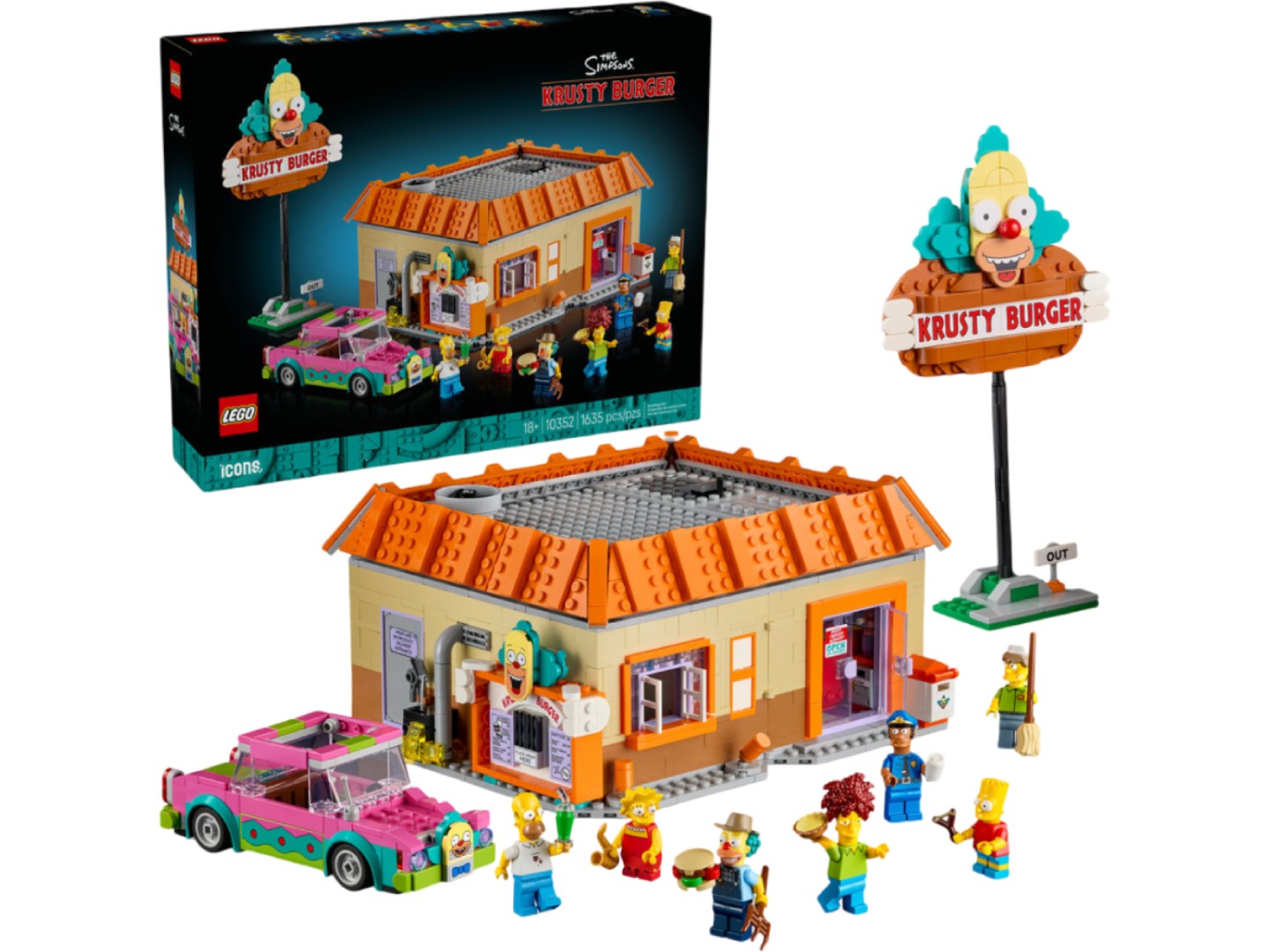 Конструктор LEGO Icons The Simpsons™: Krusty Бургер (10352) — фото 1