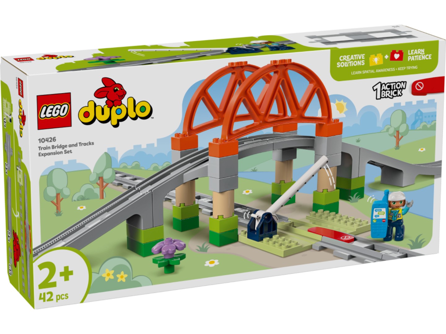 Конструктор LEGO DUPLO Town Додатковий набір. Залізничний міст і колії (10426) — фото 10