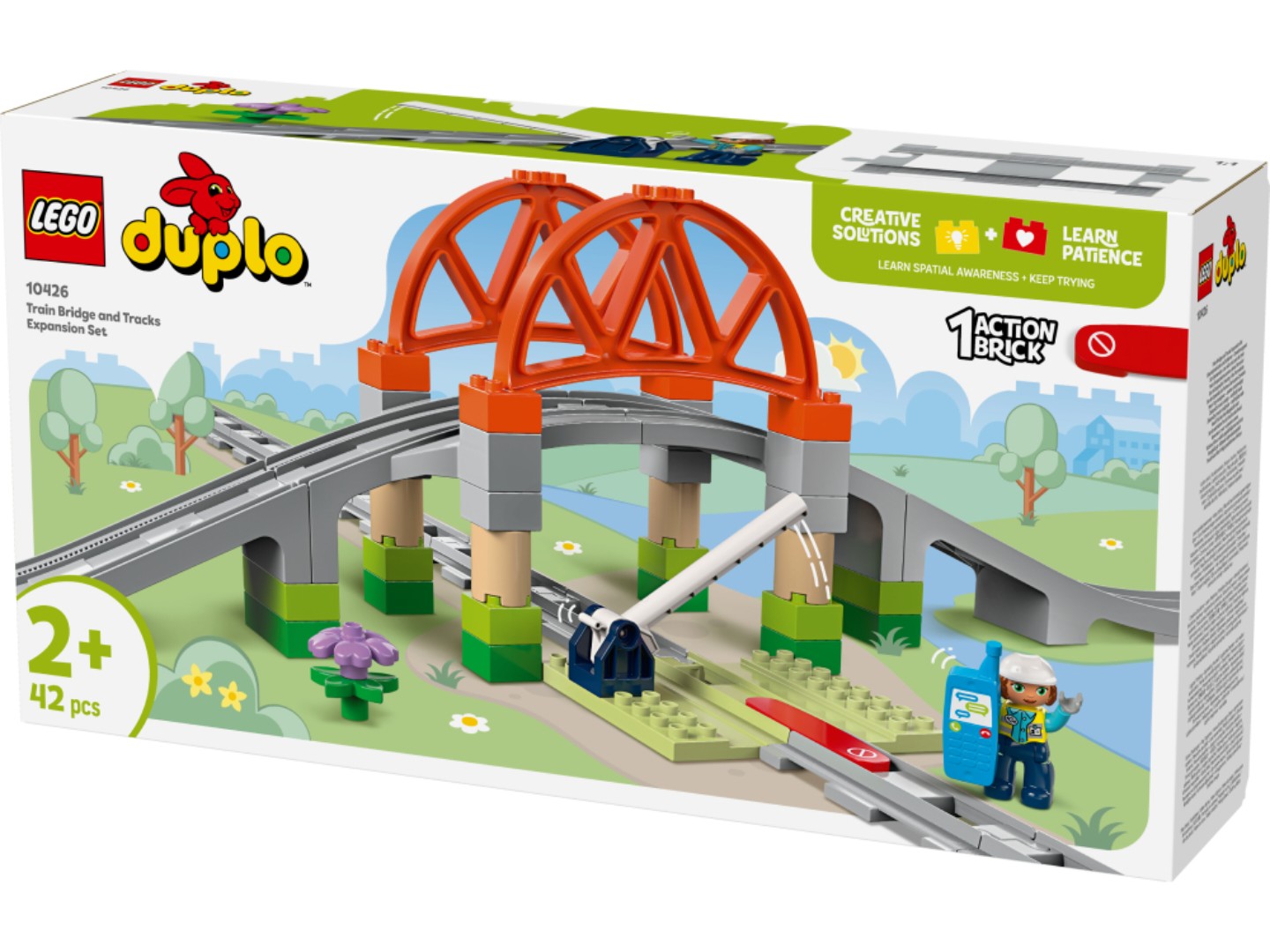 Конструктор LEGO DUPLO Town Додатковий набір. Залізничний міст і колії (10426) — фото 12