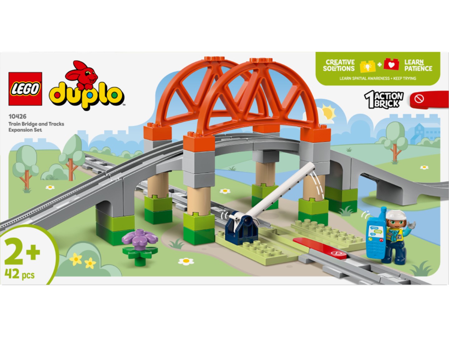 Конструктор LEGO DUPLO Town Додатковий набір. Залізничний міст і колії (10426) — фото 11