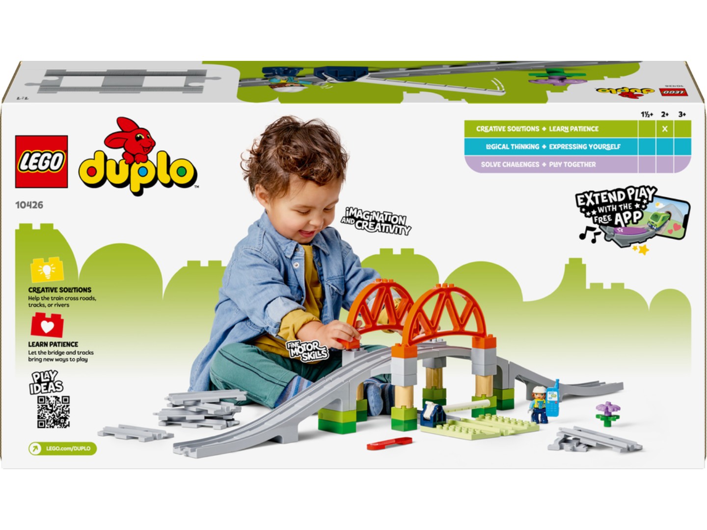 Конструктор LEGO DUPLO Town Додатковий набір. Залізничний міст і колії (10426) — фото 2