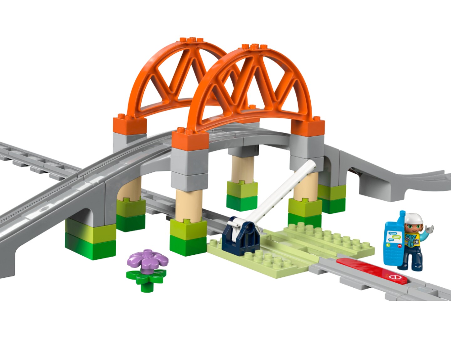 Конструктор LEGO DUPLO Town Додатковий набір. Залізничний міст і колії (10426) — фото 3