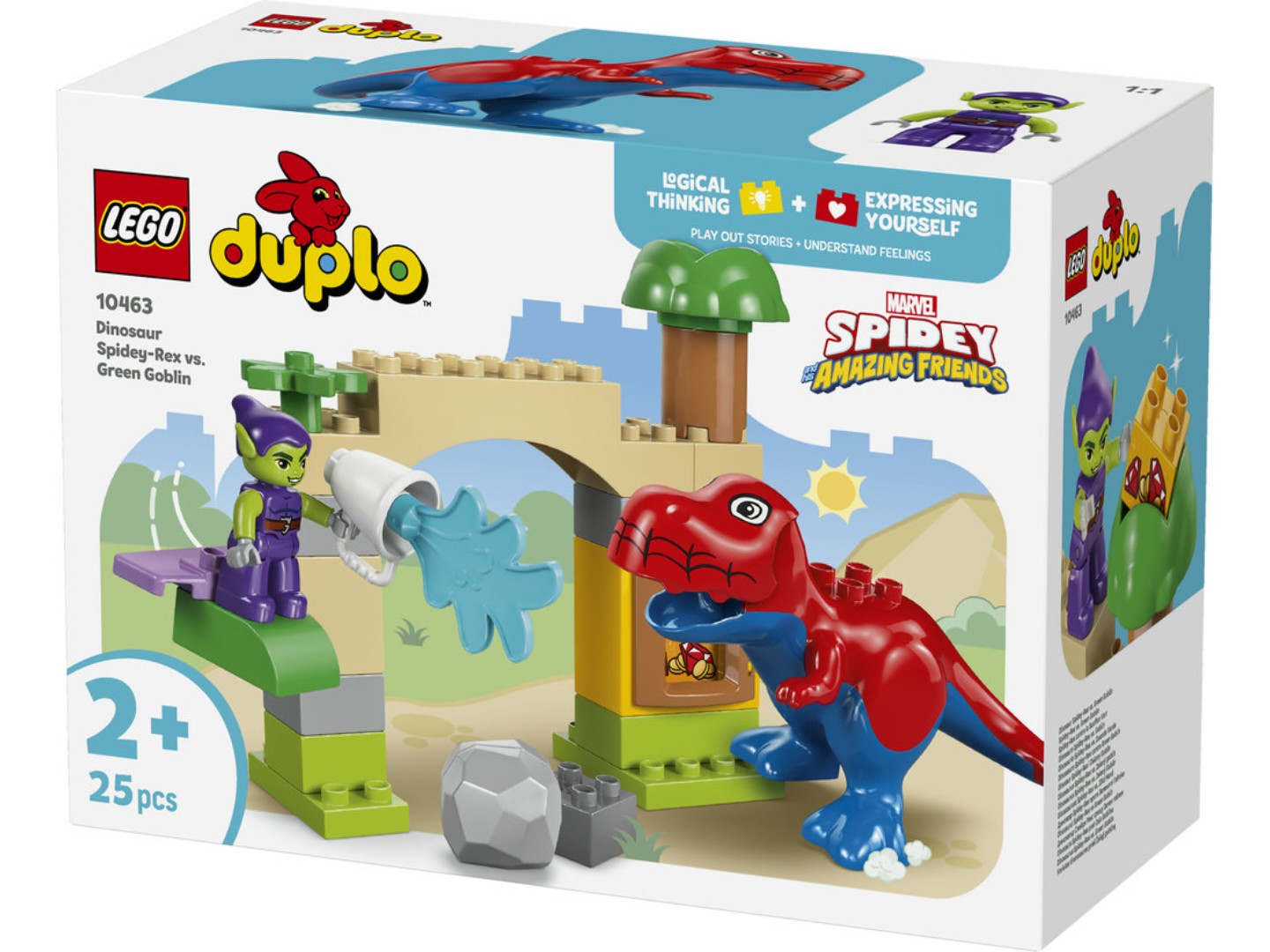 Конструктор LEGO DUPLO Disney™ Динозавр Spidey-Rex проти Зеленого Гобліна (10463) — фото 11