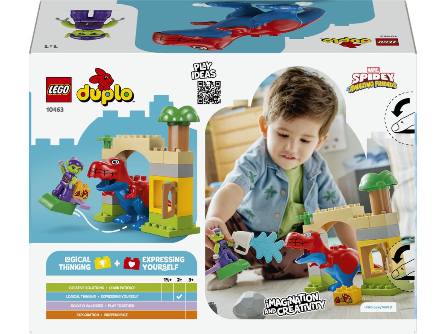 Конструктор LEGO DUPLO Disney™ Динозавр Spidey-Rex проти Зеленого Гобліна (10463) — фото 2