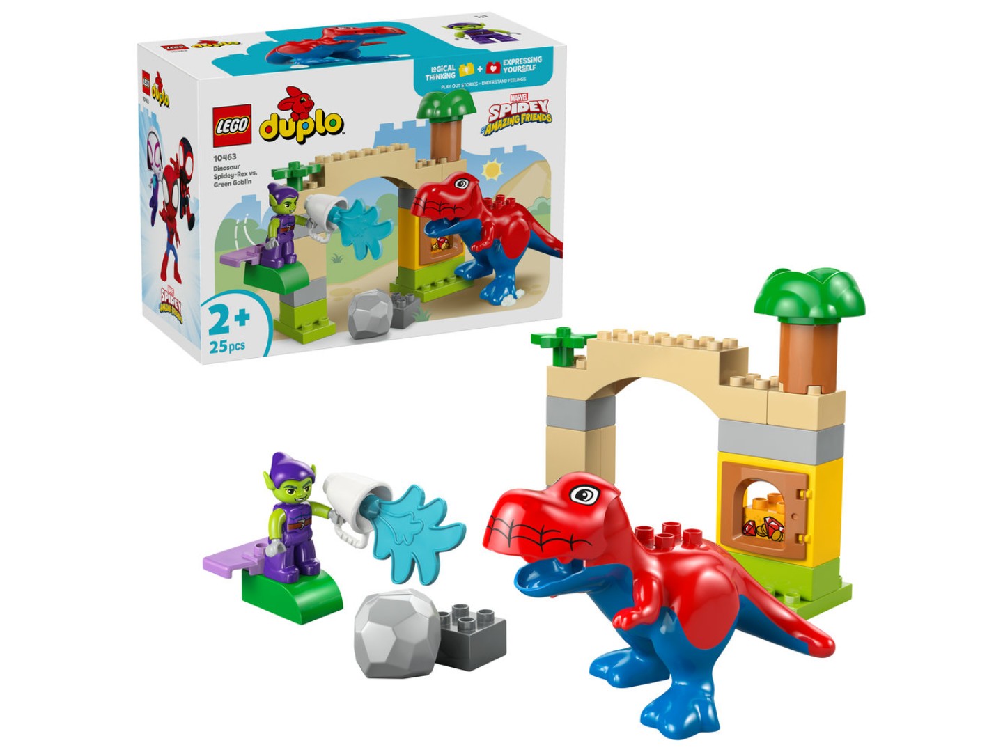 Конструктор LEGO DUPLO Disney™ Динозавр Spidey-Rex проти Зеленого Гобліна (10463) — фото 1