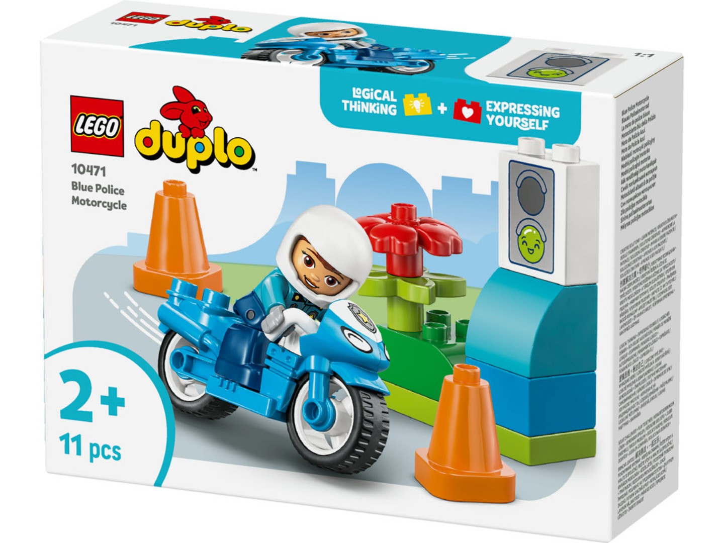 Конструктор LEGO DUPLO Town Синій поліцейський мотоцикл (10471) — фото 13