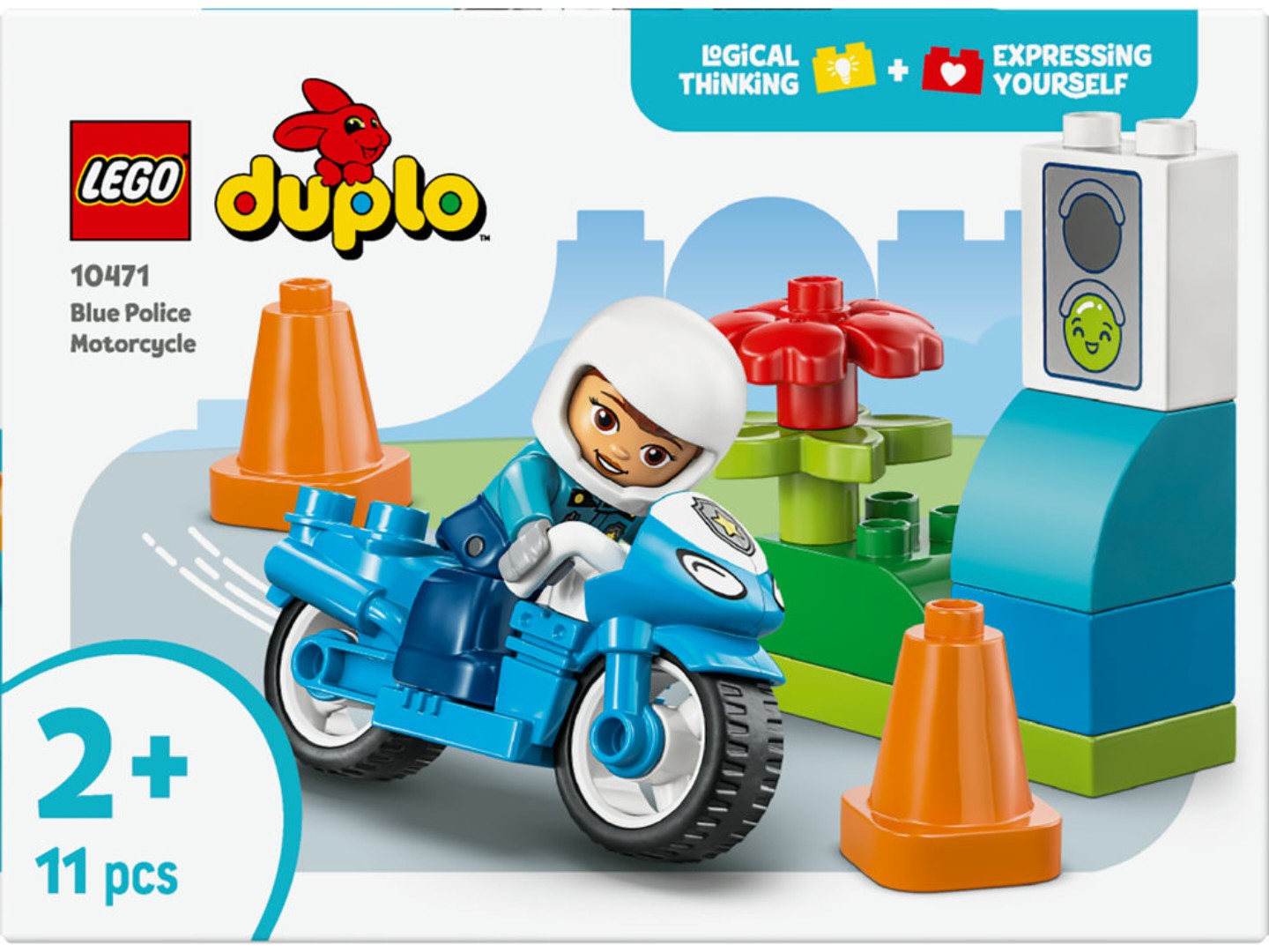 Конструктор LEGO DUPLO Town Синій поліцейський мотоцикл (10471) — фото 12
