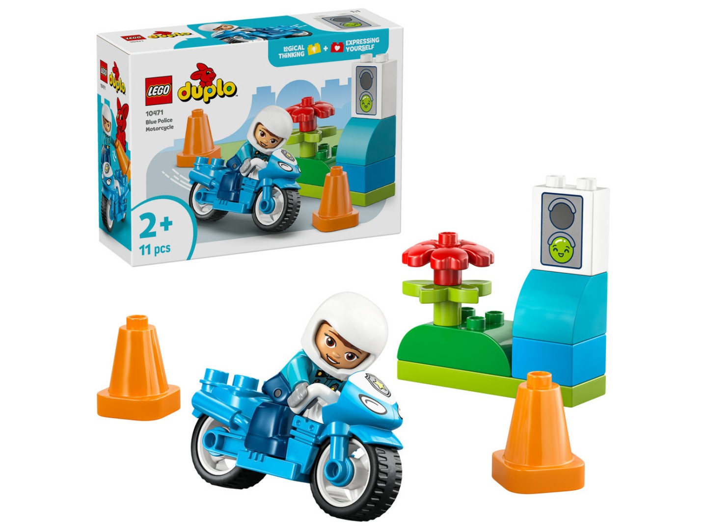 Конструктор LEGO DUPLO Town Синій поліцейський мотоцикл (10471) — фото 1