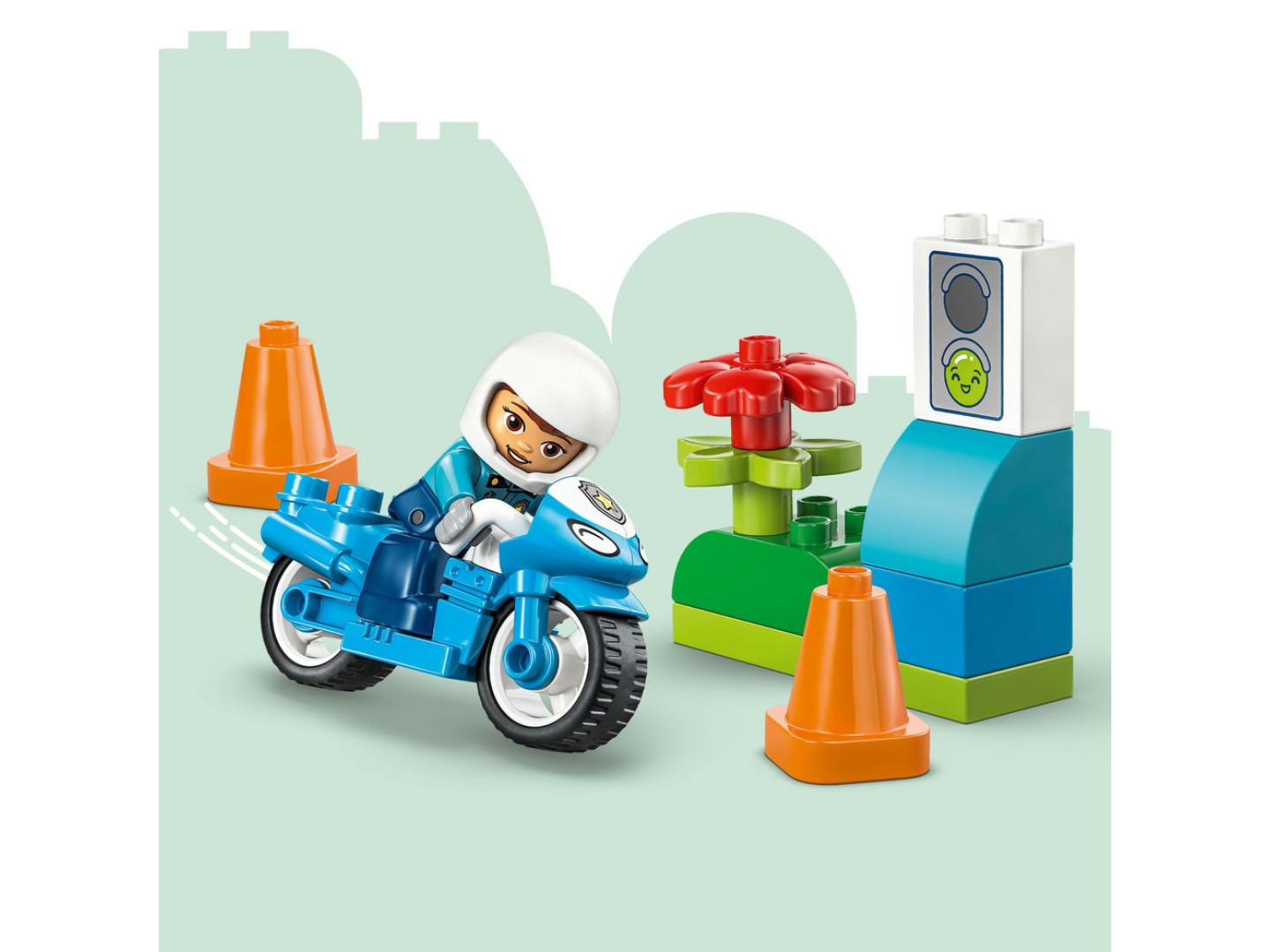 Конструктор LEGO DUPLO Town Синій поліцейський мотоцикл (10471) — фото 6