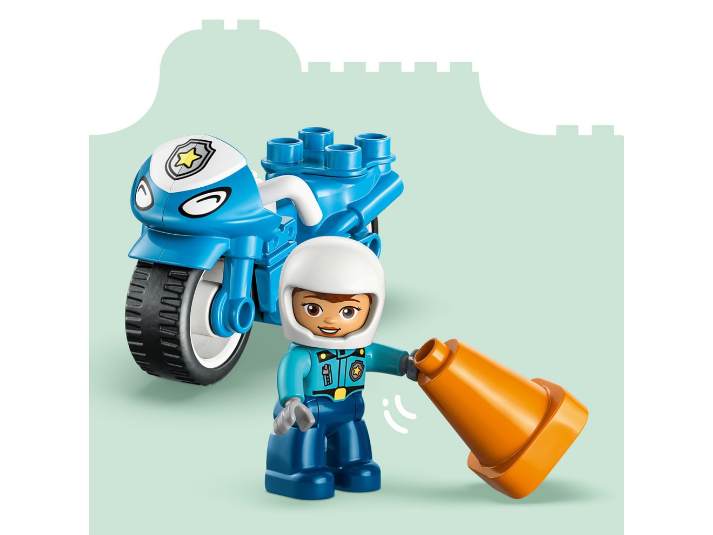 Конструктор LEGO DUPLO Town Синій поліцейський мотоцикл (10471) — фото 8