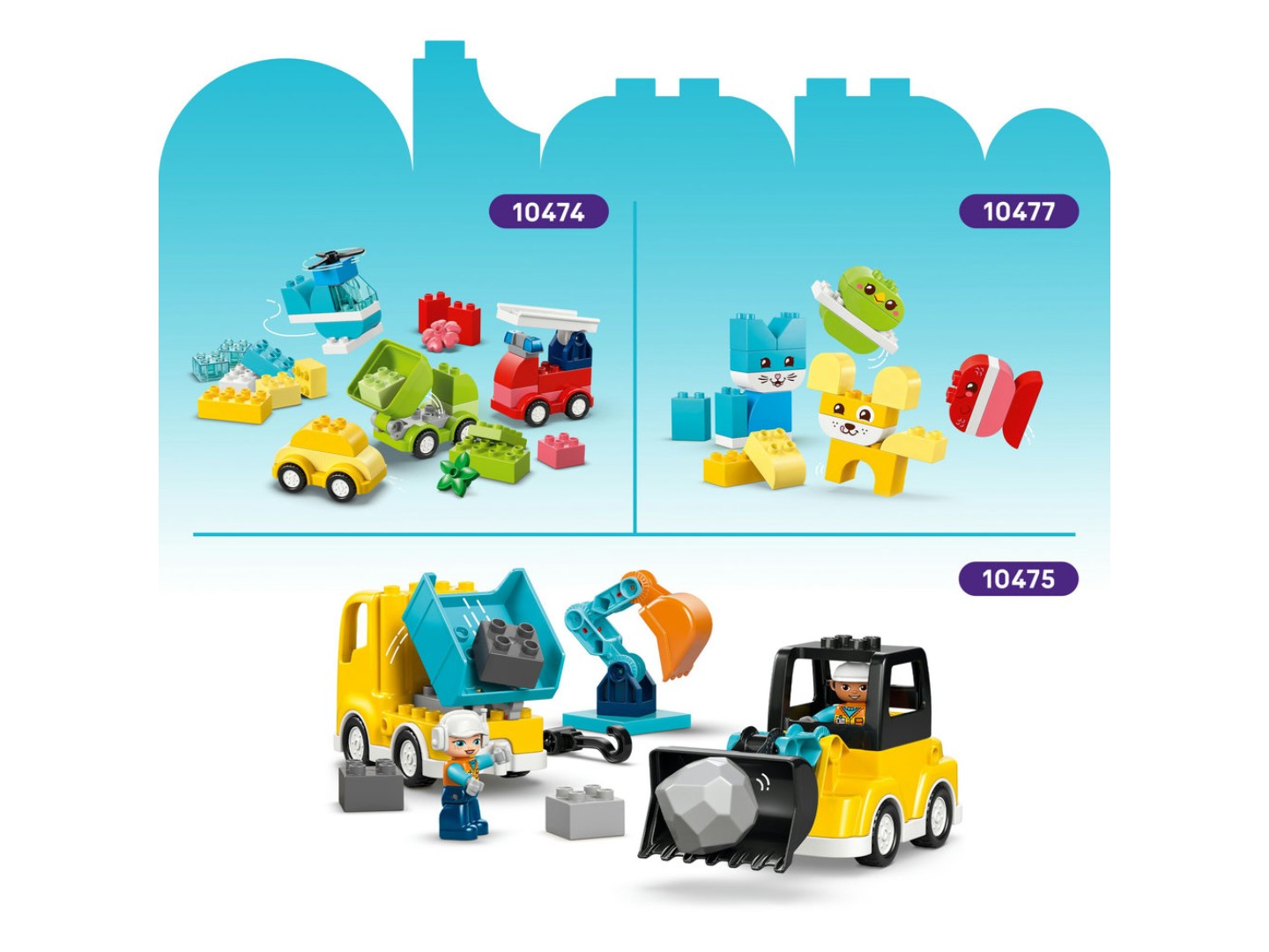 Конструктор LEGO DUPLO Town 3-в-1 Будівельна техніка (10475) — фото 12