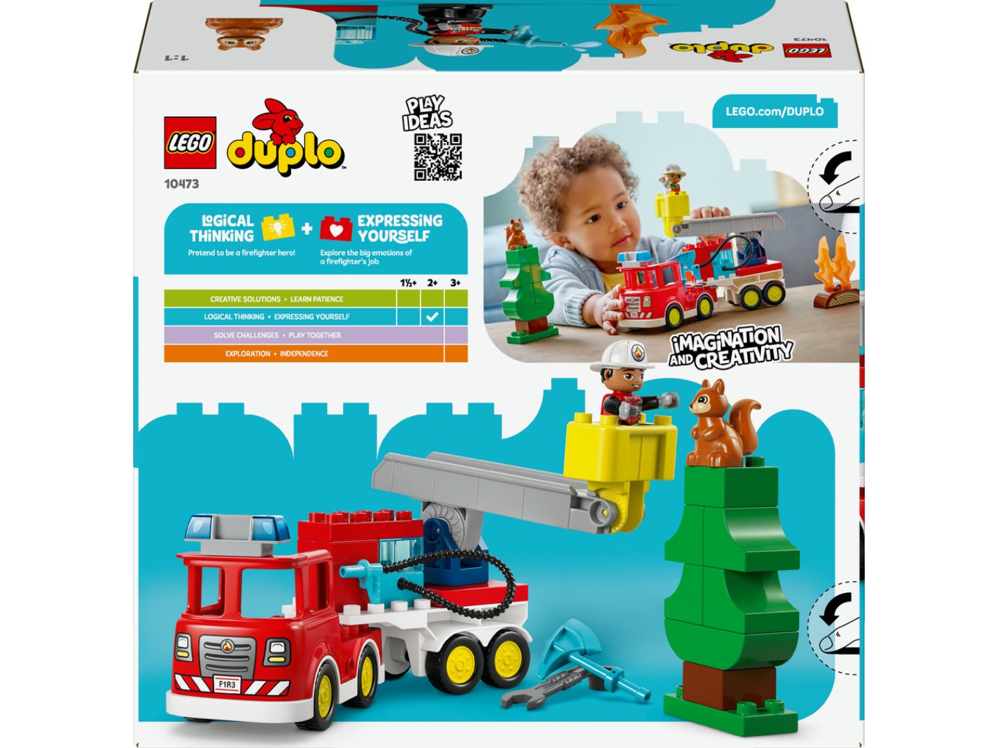 Конструктор LEGO DUPLO Town Пожежна машина зі шлангом і пожежником (10473) — фото 2