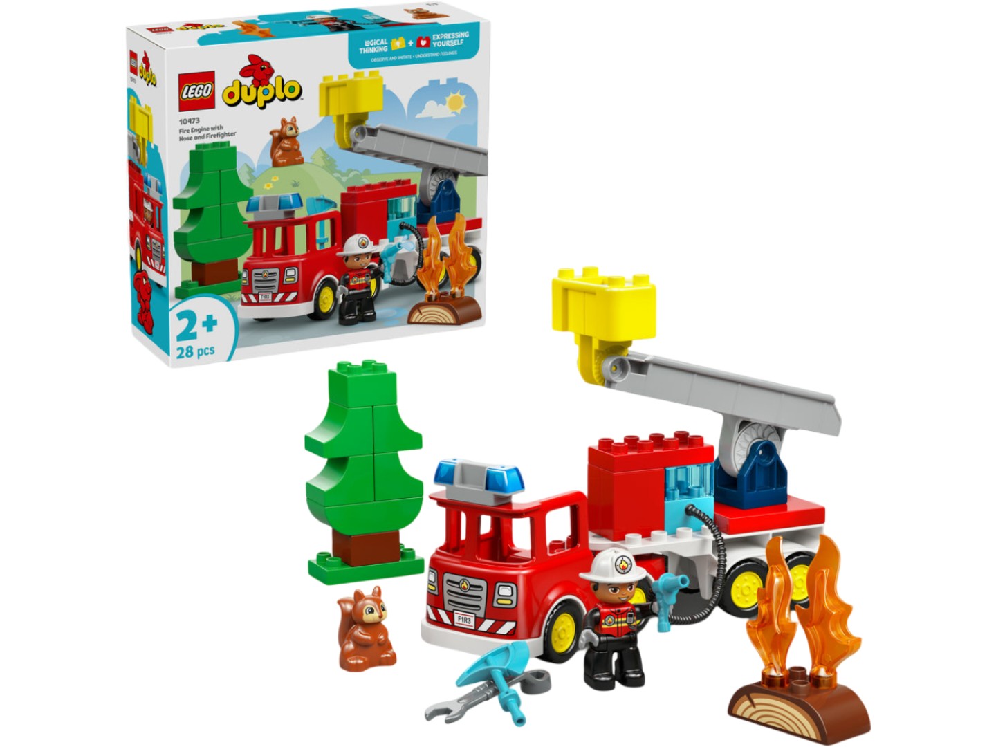Конструктор LEGO DUPLO Town Пожежна машина зі шлангом і пожежником (10473) — фото 1