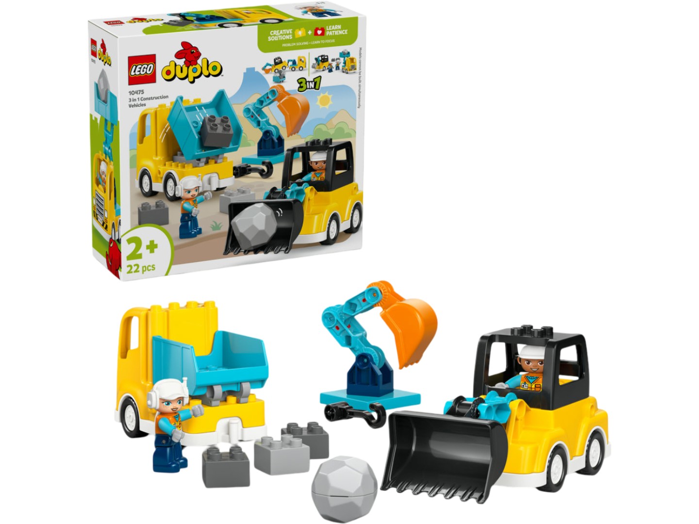 Конструктор LEGO DUPLO Town 3-в-1 Будівельна техніка (10475) — фото 1