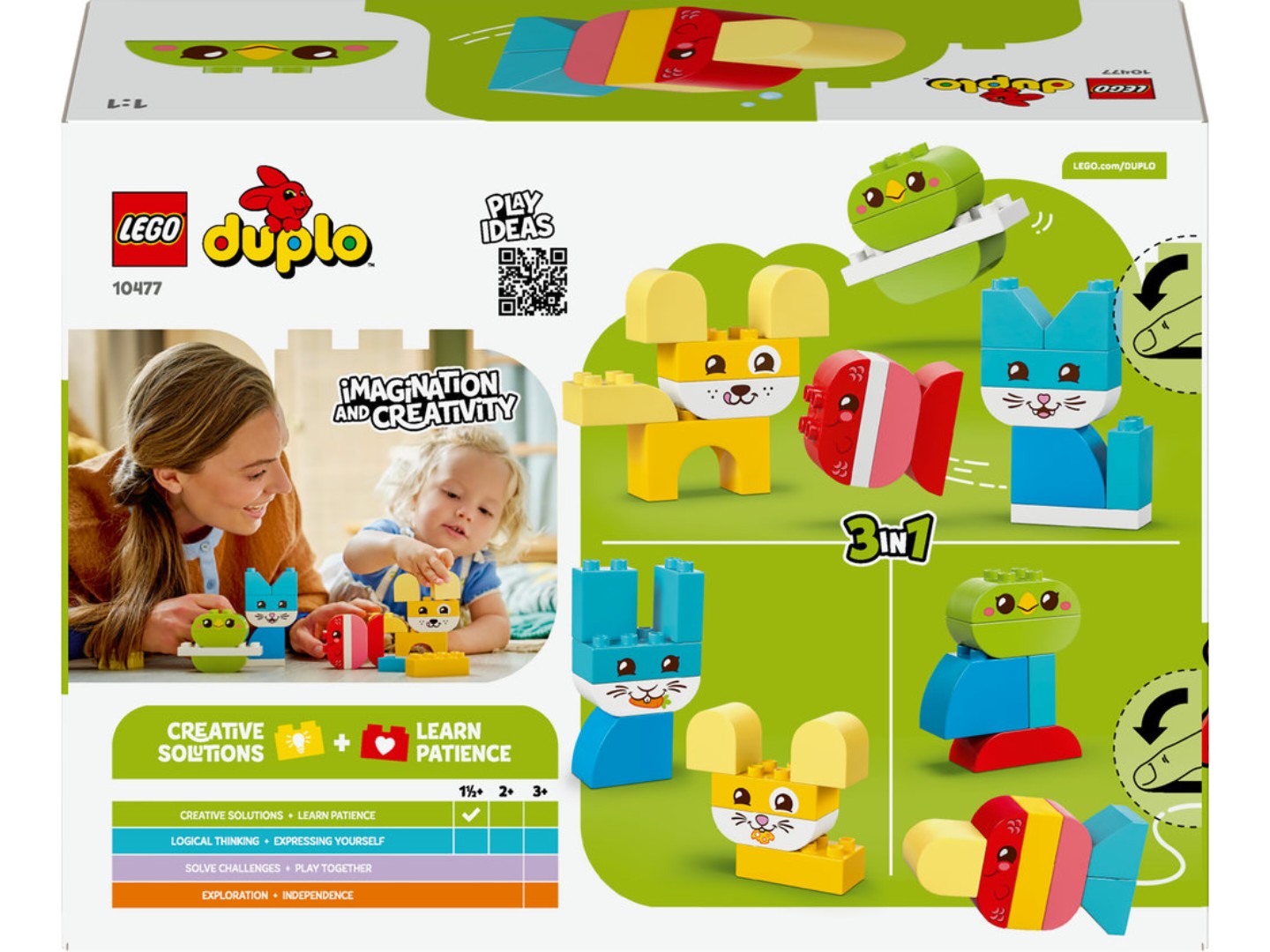 Конструктор LEGO DUPLO My First Чарівні творчі домашні улюбленці 3 в 1 (10477) — фото 2