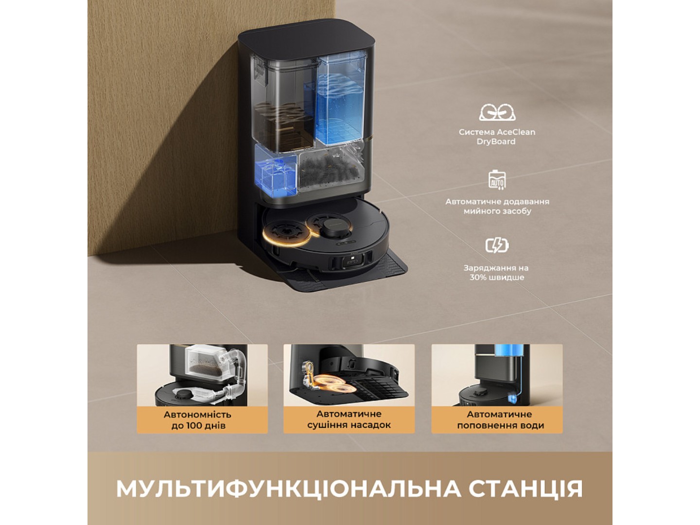 Робот-пилосос миючий Dreame L50s Pro Ultra White (RLL88HE-Wh) — фото 9