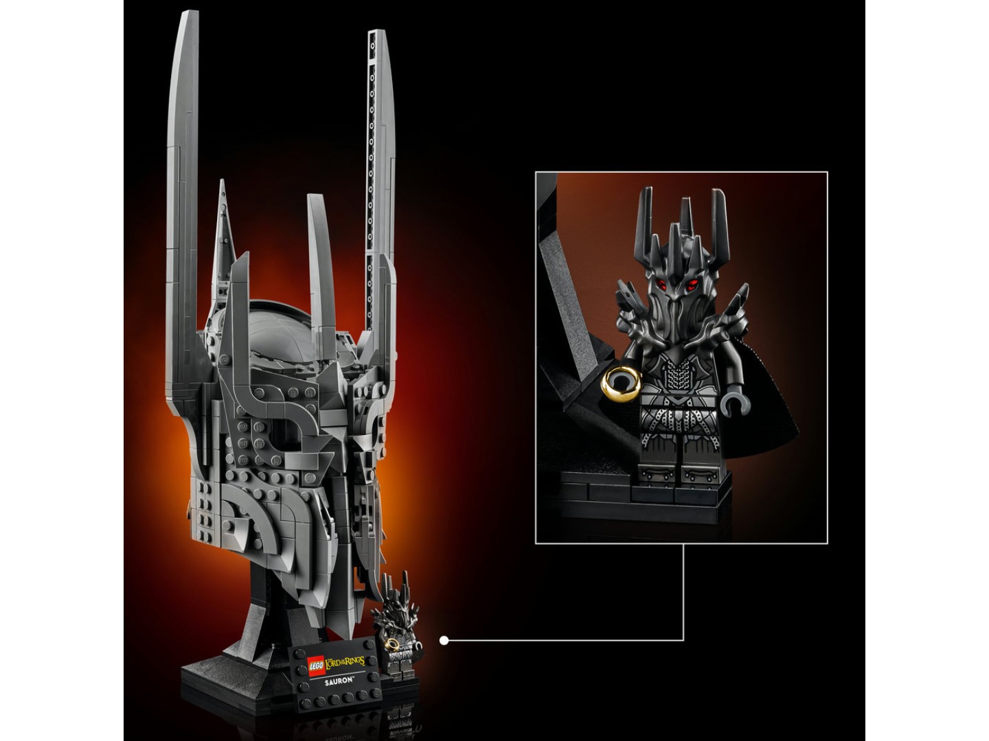 Конструктор LEGO Icons Володар перснів: шолом Саурона (11373) — фото 7