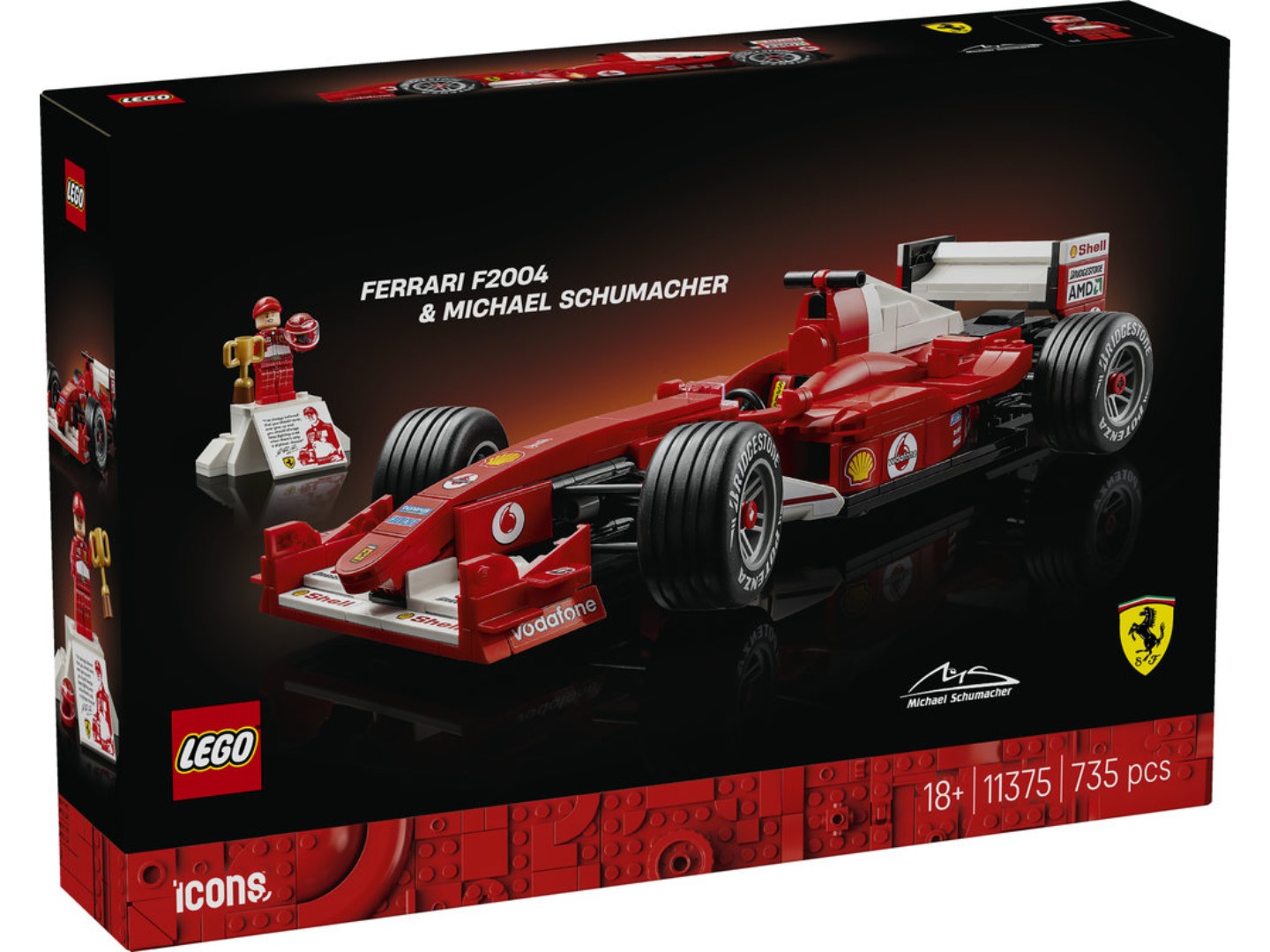 Конструктор LEGO Icons Ferrari F2004 та Michael Schumacher (11375) — фото 11