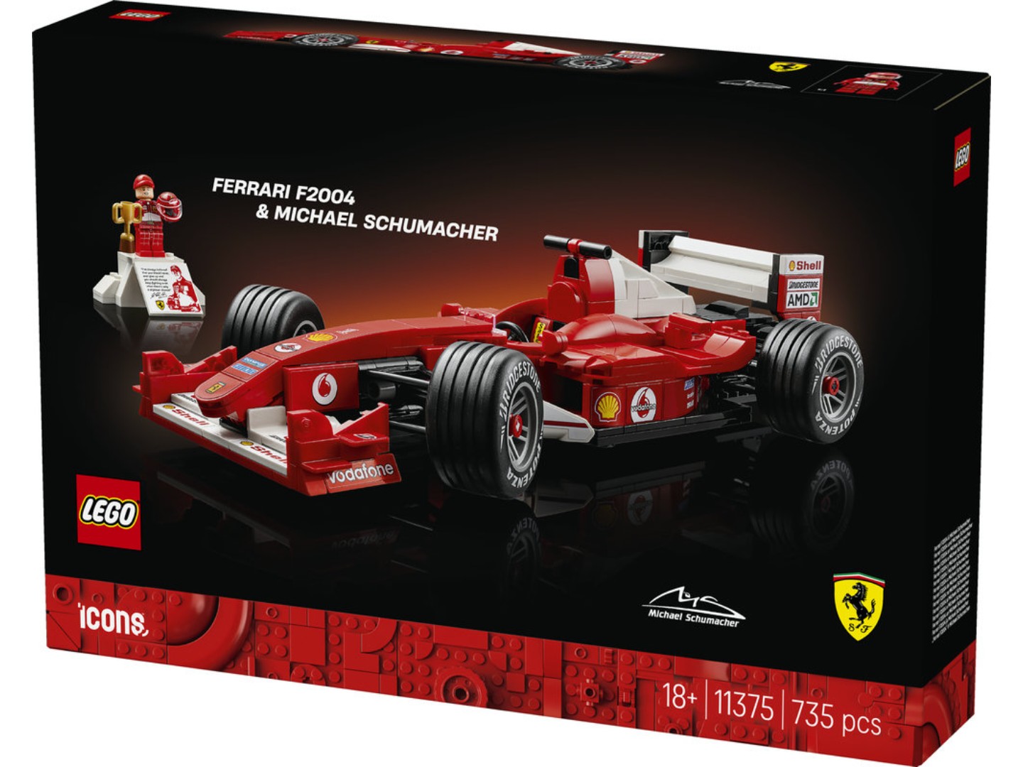 Конструктор LEGO Icons Ferrari F2004 та Michael Schumacher (11375) — фото 13